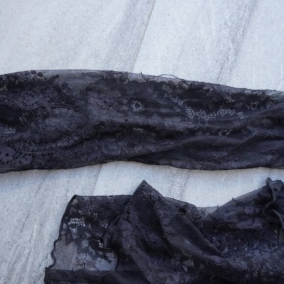 Free People Bella Lace Top – Black Sheer Lace, Size Small - Picture 8 of 11